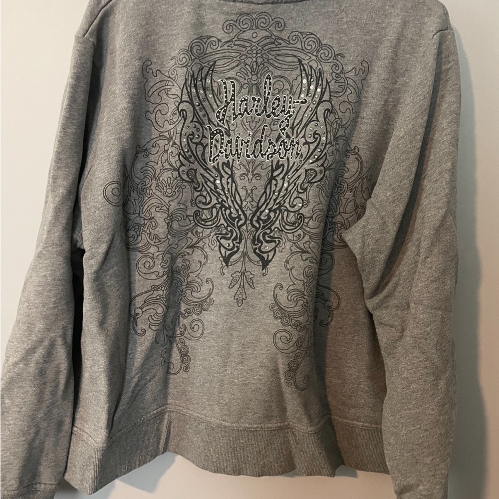 Harley Davidson Women’s XL or 1X Full Zip Hoodie Rhinestone Jacket